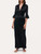 Black long silk belted robe_1