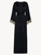 Black long silk robe with frastaglio_0