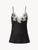 Black silk camisole with frastaglio_0