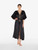 Black long silk robe with  macramé_1