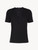 T-shirt in black modal with embroidered tulle_0