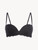 Bandeau Bra in black Lycra with embroidered tulle_0