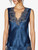 Dark blue silk satin top with frastaglio_3