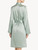 Mint green silk short robe_2