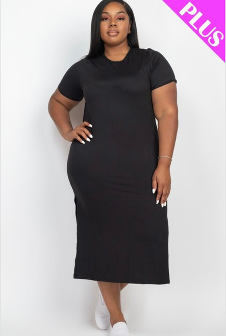 KELLY DRESS BLACK (PLUS)