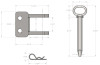 BULLETPROOF Medium Duty 2-Tang Clevis With 1" Pin Graph View