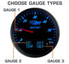 Glowshift 3in1 Series Single Gauge Package for 2000-2006 Duramax (GS-605-3G-PKG)-Gauge Face View