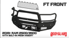 Bodyguard FT Series EXTREME FRONT BUMPER for 2019 to 2023 RAM 2500 & 3500 (JER19BY) FRONT WITH MESH VIEW