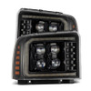 AlphaRex Nova-Series Led Projector Headlights Alpha-Black 2005-2007 Ford F250/F350/F450/F550 Super Duty (ALR880318)