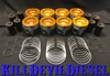 KDD Pistons Coated w/Machined Bowl and Valve Reliefs 2003 to 2007 6.0L Powerstroke-Main View