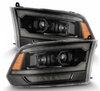 AlphaRex LUXX Series Alpha Black LED Projector Headlights 2010 to 2018 Ram 2500/3500HD (ARX880560)-Main View