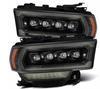 AlphaRex NOVA Series Alpha Black LED Projector Headlights 2019 to 2022 Ram 2500/3500 (For trucks with Factory Halogen Headlights) (ARX880552)-Main View