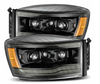 AlphaRex Pro Series Alpha Black Projector Headlights 2006 to 2009 Ram 2500/3500 (880530)-Main View