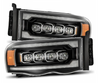 AlphaRex NOVA Series Black LED Projector Headlights 2003 to 2005 Ram 2500/3500 (880564)-Main View