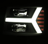 AlphaRex Pro Series Black Projector Headlights 2007.5 to 2014 Silverado 2500HD/3500HD (880205)-Light View