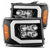 AlphaRex NOVA Series Gloss Black LED Projector Headlights 2007.5 to 2014 Sierra 2500HD/3500HD (880609)-Main View