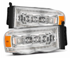 AlphaRex NOVA Series Chrome LED Projector Headlights 2003 to 2005 Ram 2500/3500 (880565)-Main View