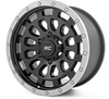Rough Country 87 Series Wheel (Simulated Beadlock| Black/Machined| 17x8.5| 6x5.5| +0mm) (87170912B)-Main View