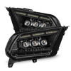  Alpharex MK II NOVA-Series LED Projector Headlights Black for 2010 to 2012 Ford Mustang (880489) Main VIew