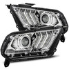 Alpharex PRO-Series Halogen Projector Headlights Chrome for 2010 to 2012 Ford Mustang (880111) Main View