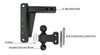 2.0" MEDIUM DUTY 6" DROP/RISE HITCH