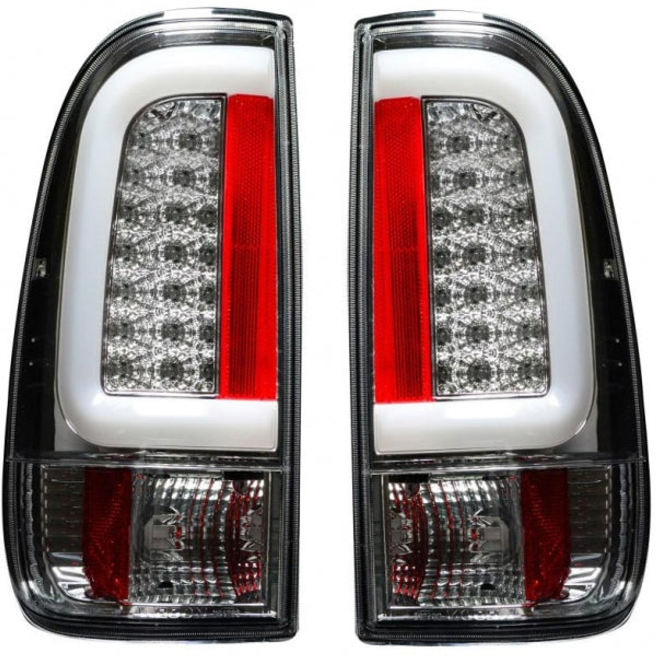 Recon Chrome OLED Tail Lights 2008 to 2016 Ford Super Duty (REC264293CL)-Main View