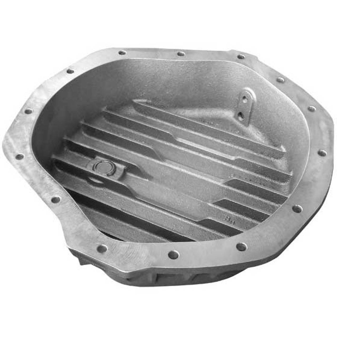 PPE HEAVY DUTY DIFFERENTIAL COVER - BRUSHED 2001-2019 GM DURAMAX | 2003-2018 DODGE CUMMINS* (WITH AA14-11.5 AXLES) (PPE138051010) Back View