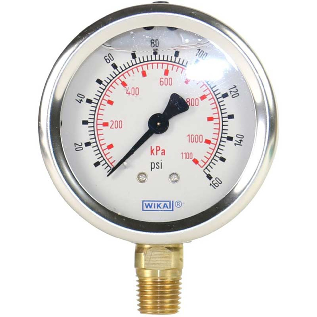 BD-POWER BACK PRESSURE GAUGE KIT 160 PSI - FOR BD-POWER EXHAUST BRAKES (BD1030050)-Gauge Read View