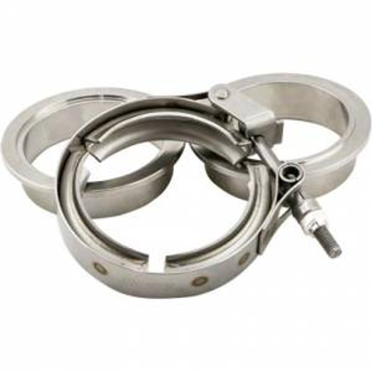 Turbosmart 4" 304 Stainless V Band Clamp with Flange Kit (Universal 4") (TURTS-ECK-400)-Main View