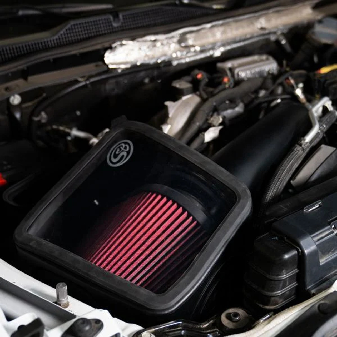 S&B FILTERS COLD AIR INTAKE (CLEANABLE FILTER)In Use View