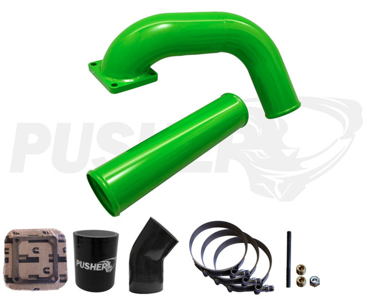 Pusher Intake System - 1991.5-1993 Dodge 5.9L 12V Cummins-Pusher Green View