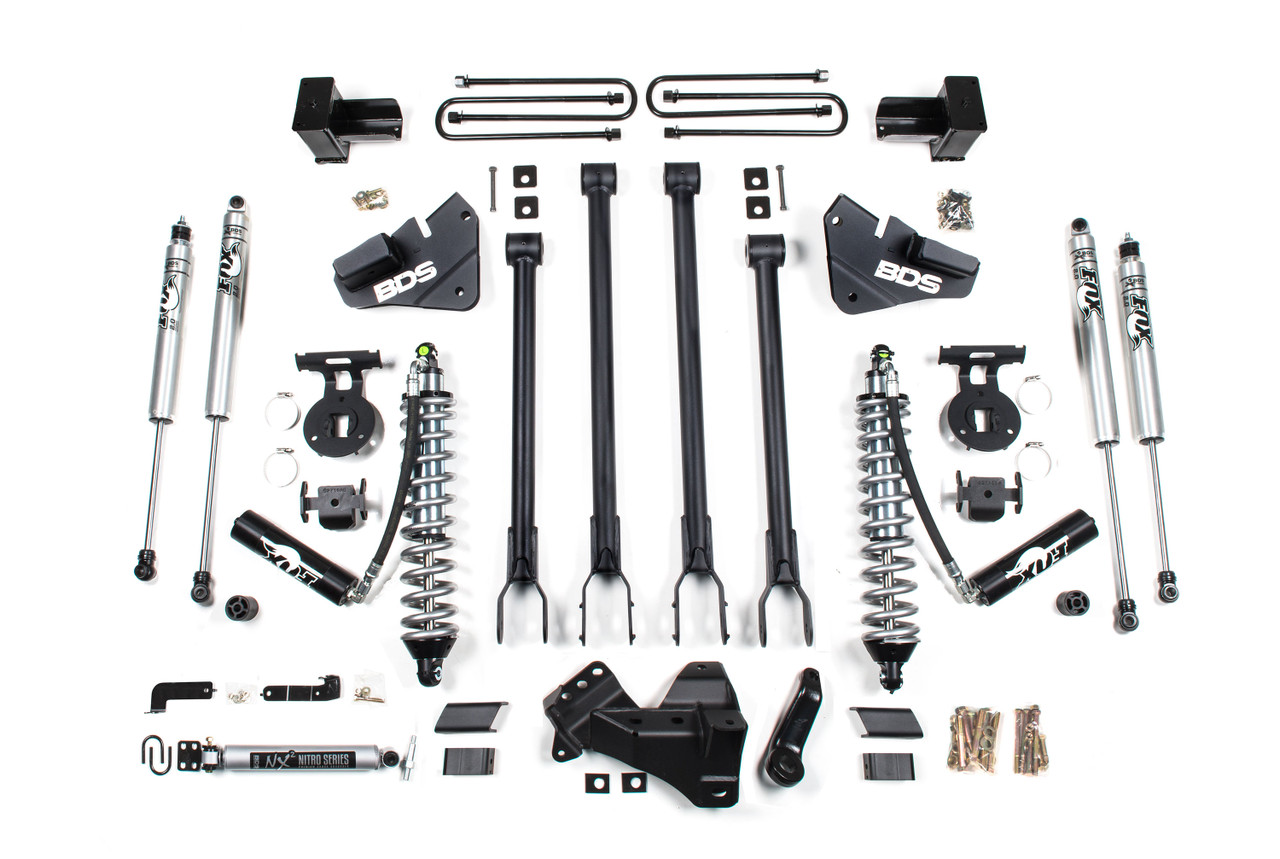 BDS 4" Coil-Over 4-Link Lift Kit (Diesel Only) -2017-2019 Ford F350 Super Duty (DRW 4WD) Powerstroke- MAIN VIEW