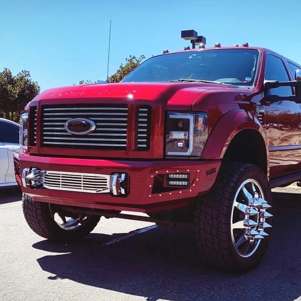 FLOG SD Series Front Bumper - 2008-2010 Ford (F-250/350) 6.4L Powerstroke (FLOGSDFront0810) main in use view