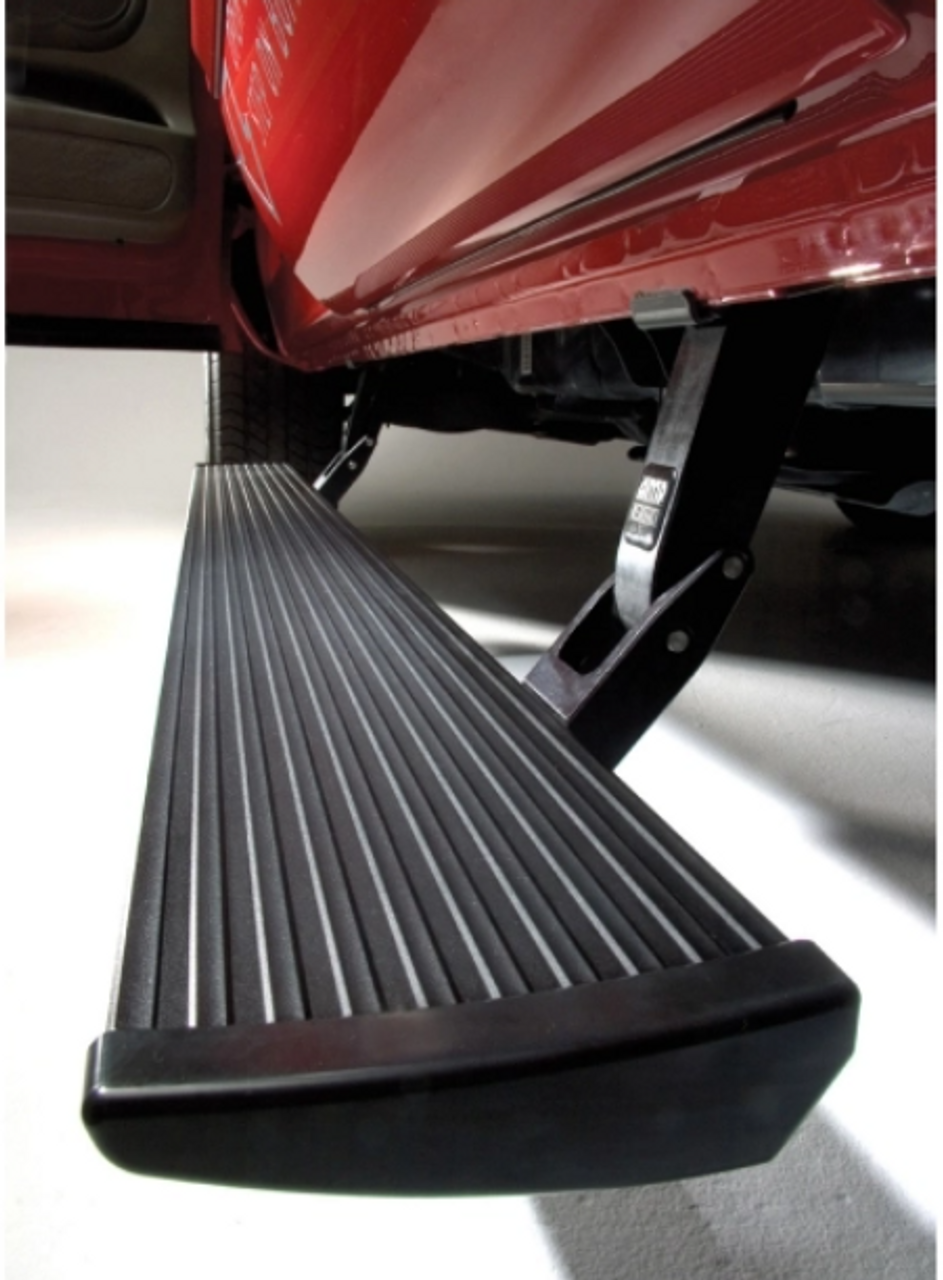 AMP Research Powerstep (Plug-N-Play) 2017-2019 Ford Super Duty (All Cabs) (AMP76235-01A)-Side Step Down Side View