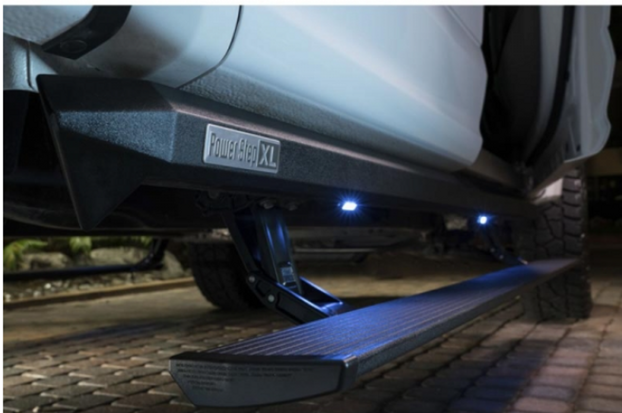  AMP Research Powerstep XL 2020-2022 Ford F-250/350/450 Super Duty (AMP77236-01A)-Running Board Down View
