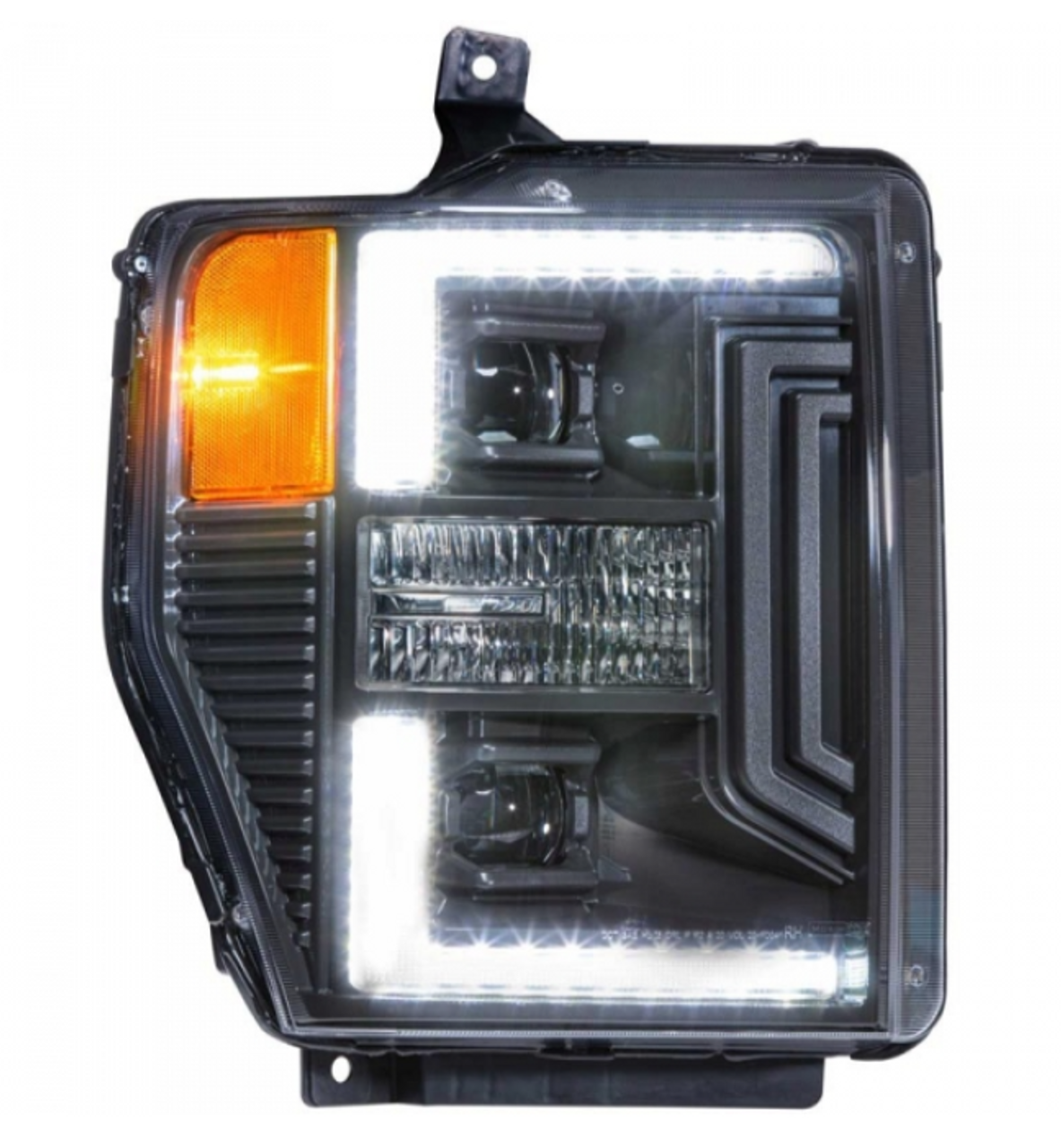  Morimoto XB Hybrid LED Projector Headlights 2008-2010 Ford F-250/350 (MRMLF555)-Headlight View