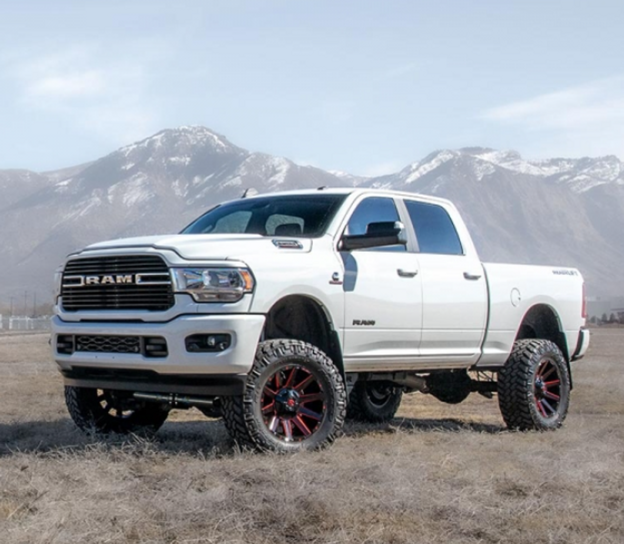 Readylift 6" Big Lift Kit W/Clocking Ring & Bilstein Shocks 2019-2022 Ran 6.7L (RE49-19620)-In Use Front View