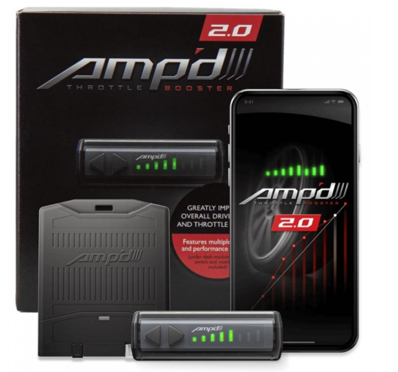 Edge Products AMP'D 2.0 Throttle Booster W/Bluetooth Switch 2005-2006 Dodge 5.9L (EP38861-D2)-Main View