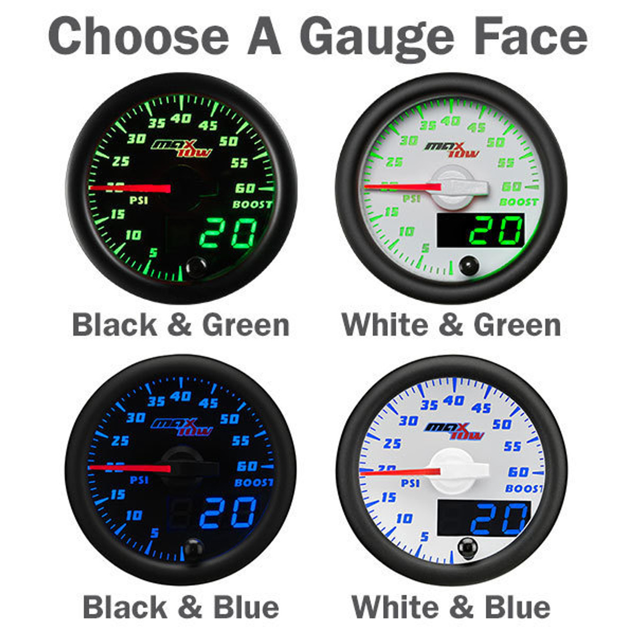 Glowshift MaxTow Gauges 