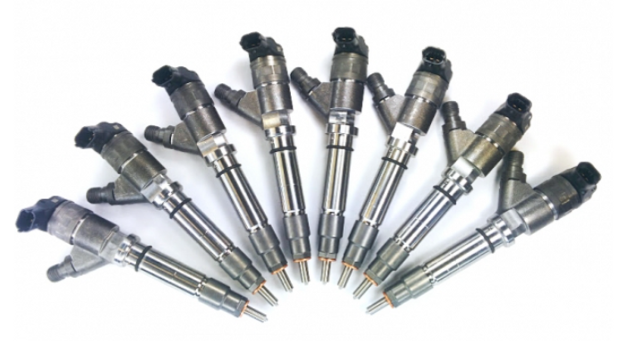 DDP Remanufactured 100HP Fuel Injector Set (45% Over) 2004.5-2005 GM 6.6L LLY (DDP LLY-100)-Main View