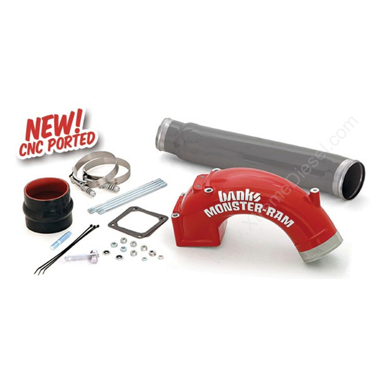 Banks Power Monster-Ram Intake With Boost Tube 1998.5 to 2002 5.9L Cummins (BP42764)-Kit View