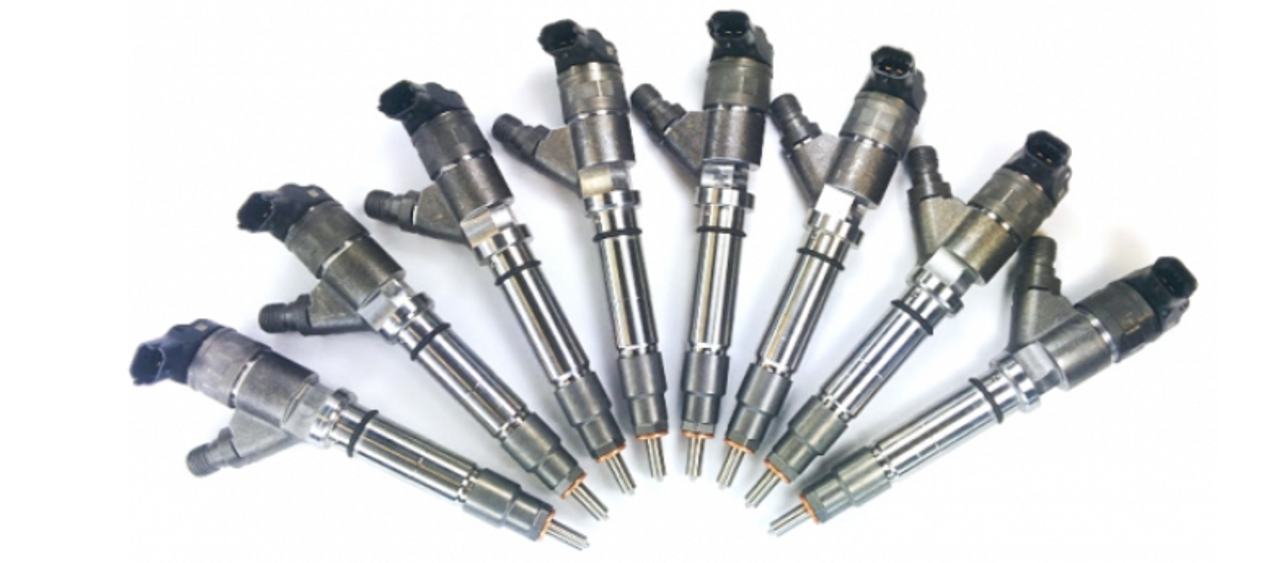 DDP Remanufactured 150HP Fuel Injector Set (60% Over) 2007.5-2010 GM 6.6L LMM (DDP LMM-150)-Main View