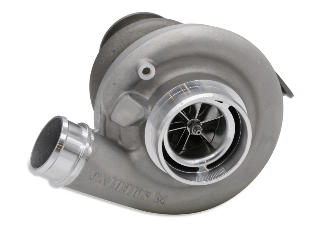 Smeding Diesel 6.0L Power Stroke Non Vgt Replacement Turbo 2003-2007 Ford 6.0L Powerstroke - Side View 