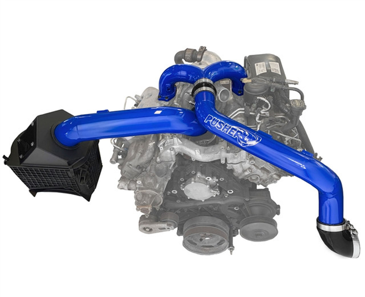 Pusher Intake System Piping Kit 2017-2019 Ford F250/F350 6.7L Powerstroke - Blue 