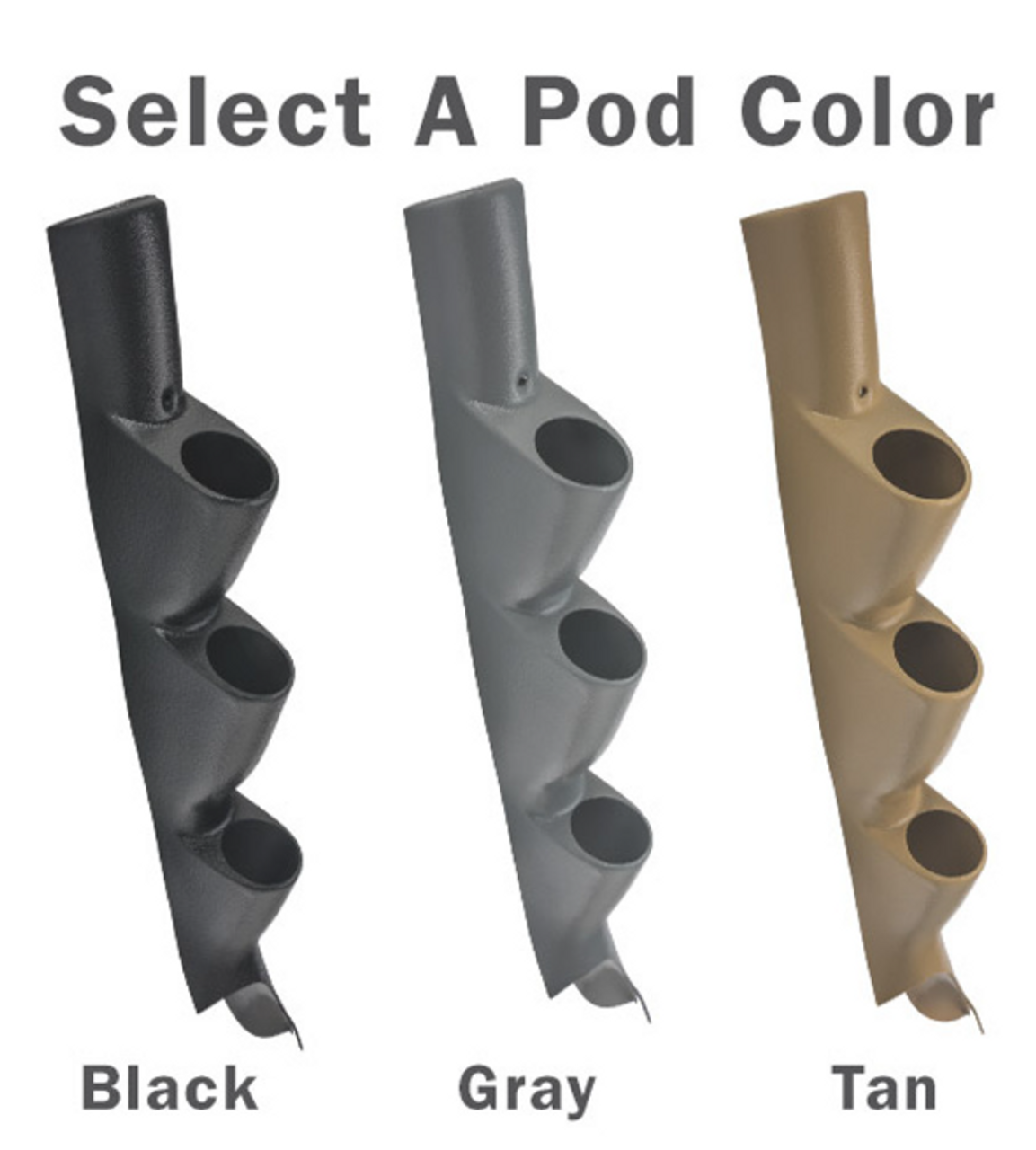 Glowshift Triple Gauge Package for 2011-2016 Ford Super Duty Powerstroke (MT-385-DV-PKG)-Pillar Color