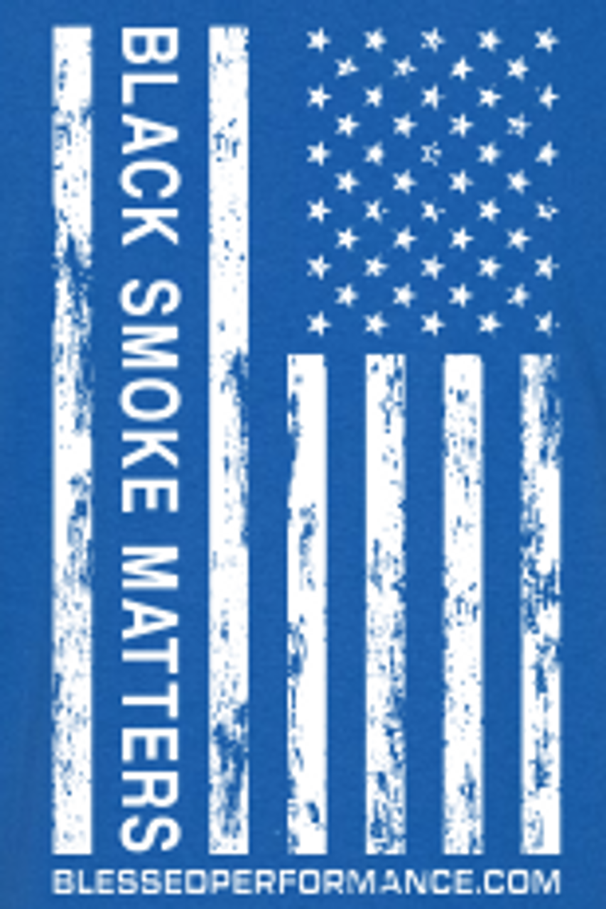 "BLACK SMOKE MATTERS" Blueberry Flag Design T-Shirt - Flag View