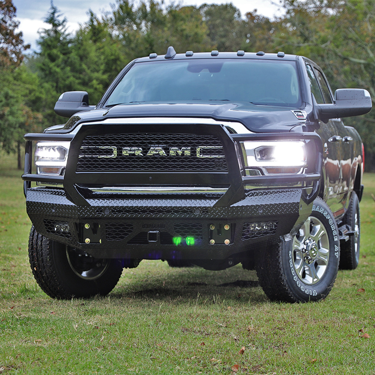 Bodyguard FT Series EXTREME FRONT BUMPER for 2019 to 2023 RAM 2500 & 3500 (JER19BY) Other In Use Close View