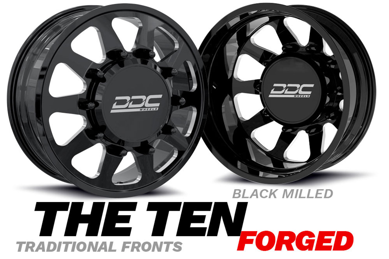 DDC GM DUALLY WHEELS - The Ten Forged Traditional Front View
