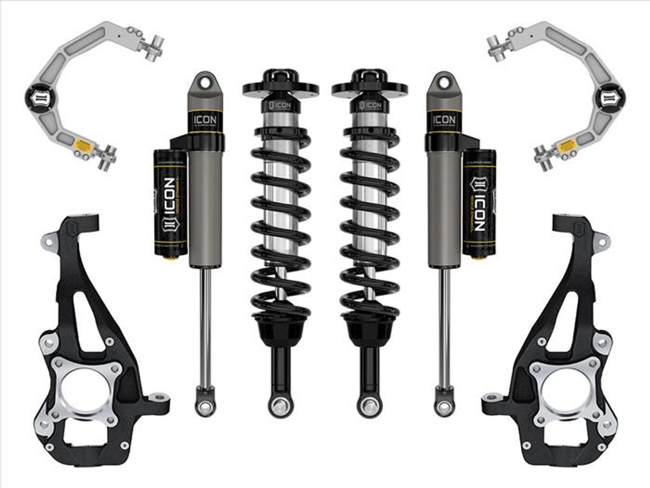 ICON 3.5-4.5" STAGE 2 SUSPENSION SYSTEM W BILLET UCA for 2021 to 2023 Ford F150 4WD (K93142) Main View 