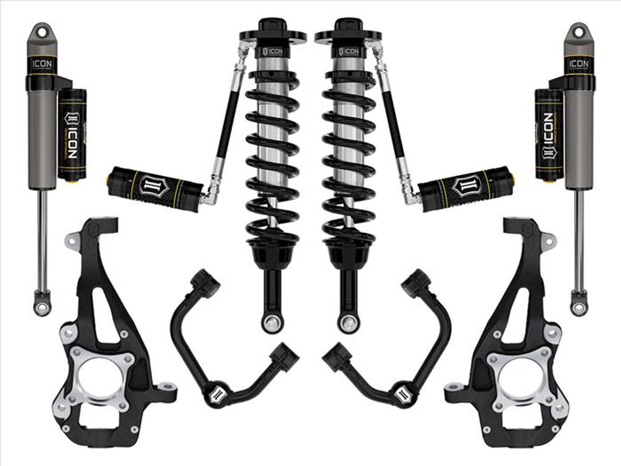  ICON 3.5-4.5" STAGE 3 SUSPENSION SYSTEM W TUBULAR UCA for 2021 to 2023 Ford F150 4WD (K93143T) mAIN vIEW 